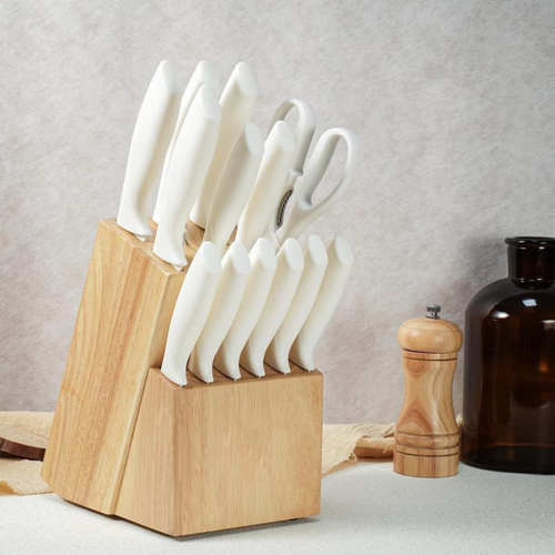 15-pc. Kitchen Knife Set with Sharpening Block