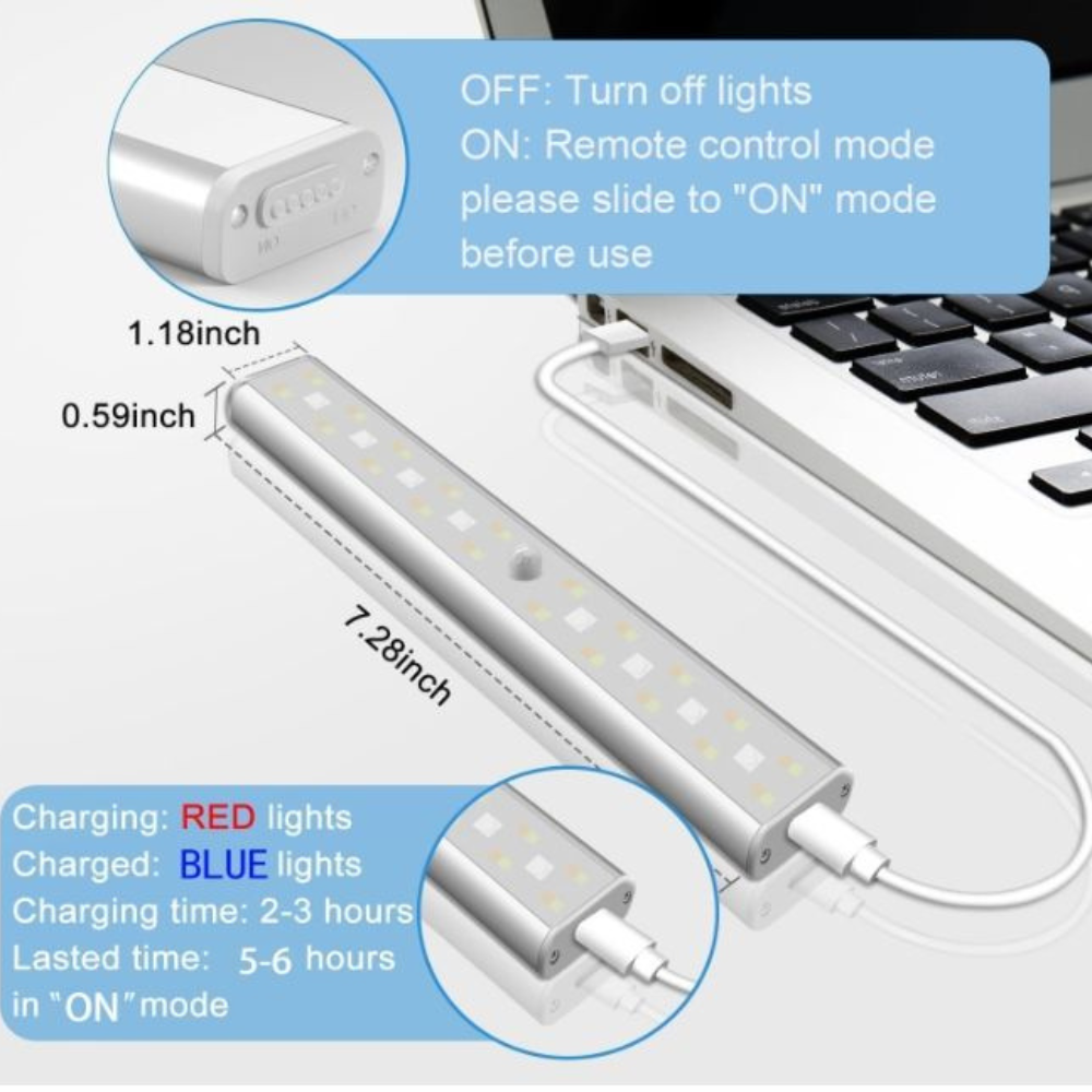 48 LED Dimmable Closet , Kitchen Light with Remote