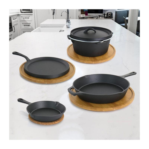 Pre-Seasoned 5-Piece Cast Iron Set