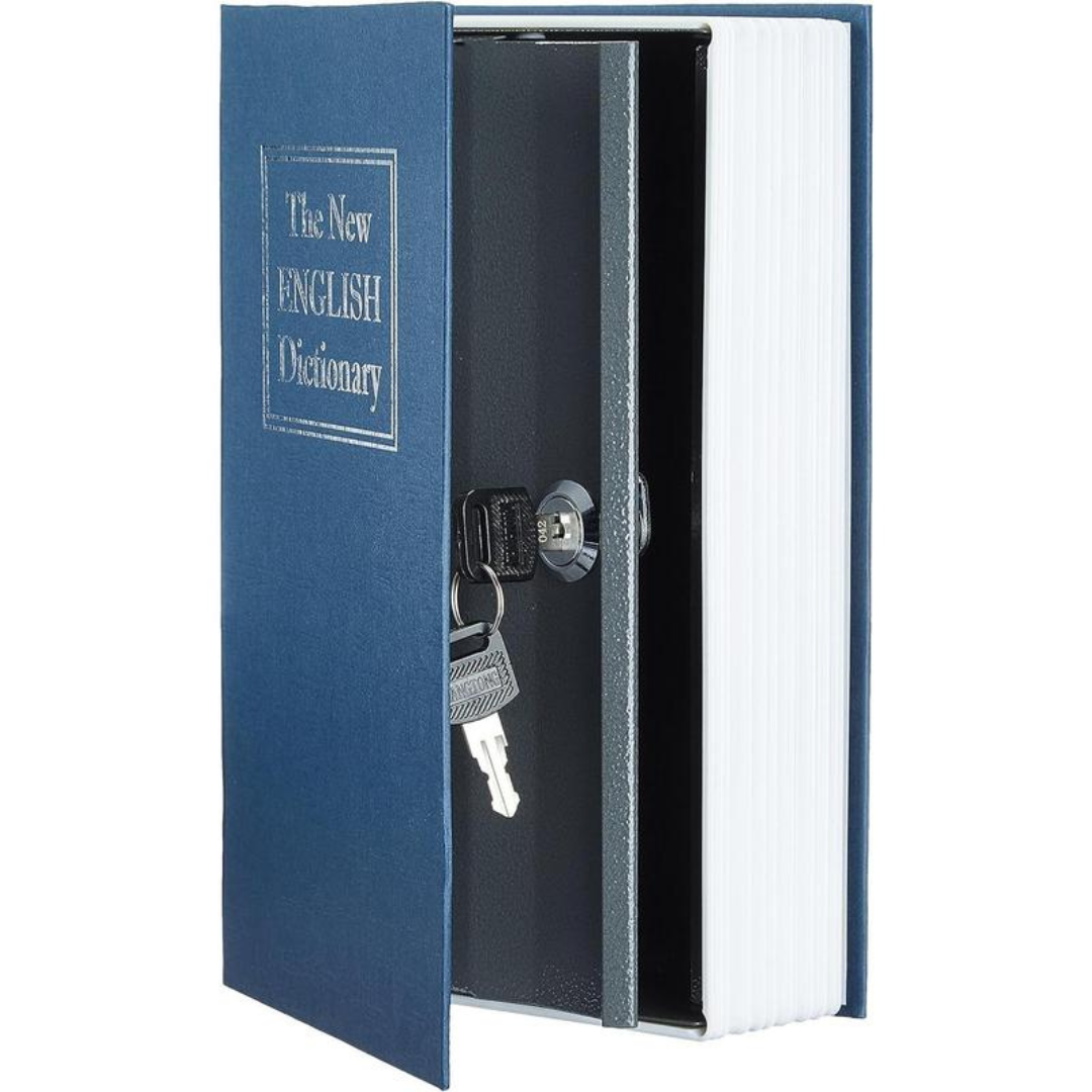 Steel Book Safe Storage Box with Key Lock