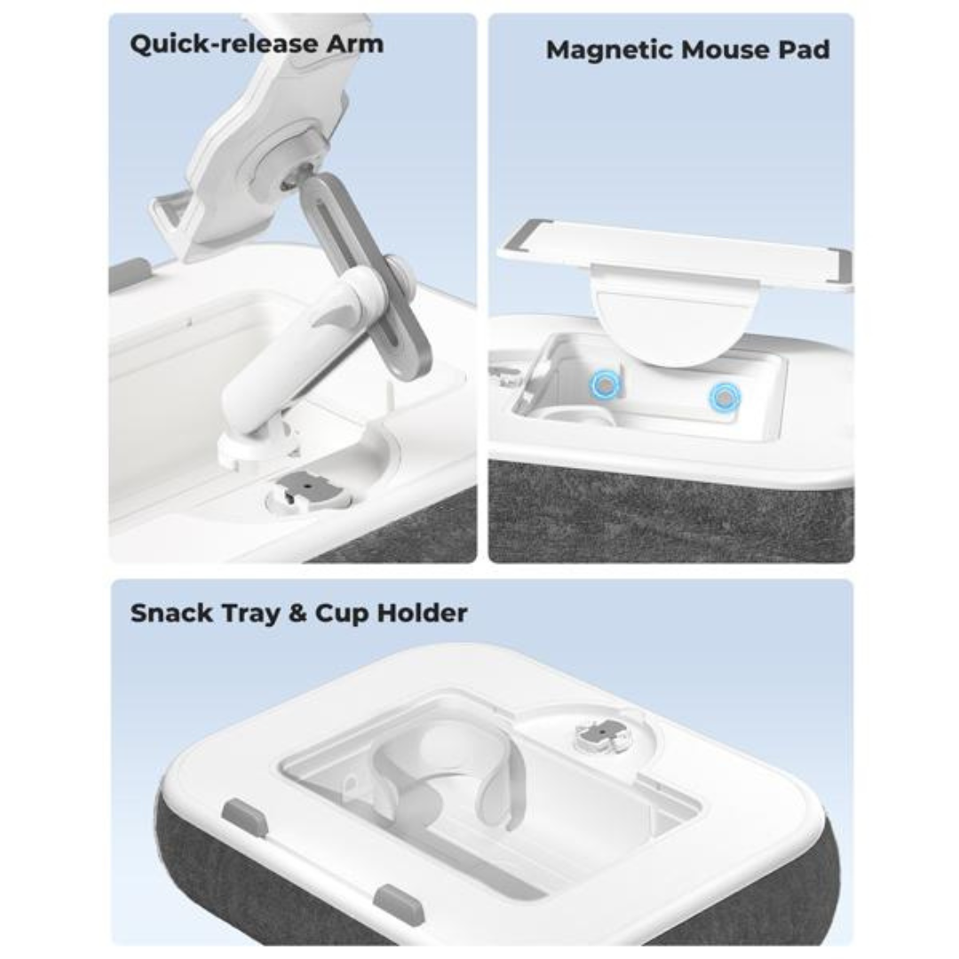 Tablet Pillow Stand for Bed with Adjustable Arm