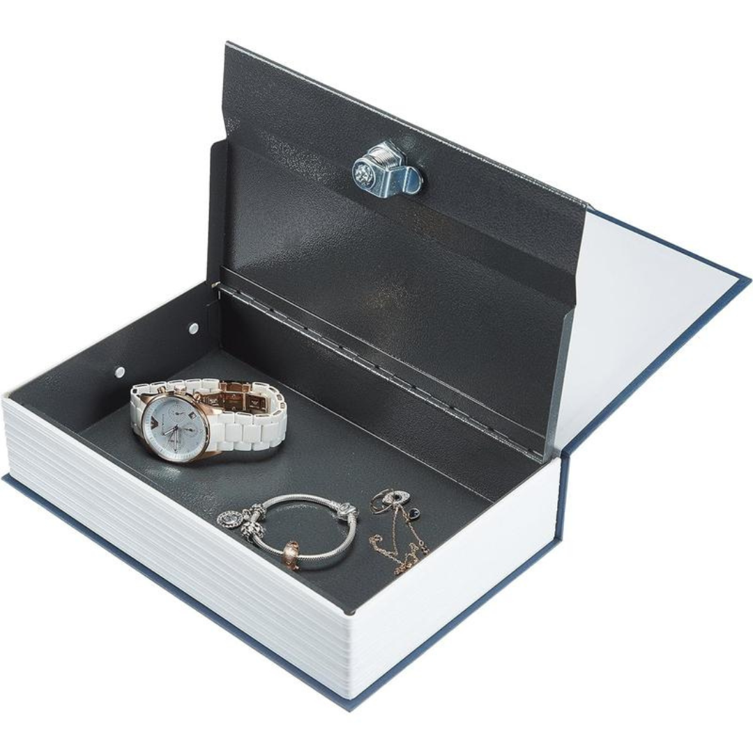 Steel Book Safe Storage Box with Key Lock