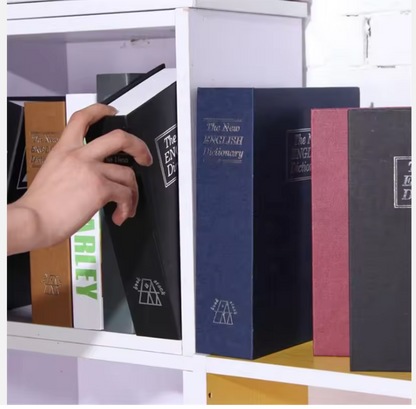 Steel Book Safe Storage Box with Key Lock
